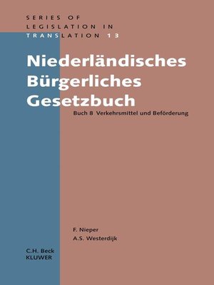 cover image of Niederländiches Bürgerliches Gesetzbuch